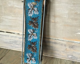 Beautiful Victorian beaded sample.