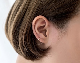 Tiny cartilage hoop, Sterling Silver cartilage hoop earrings, helix hoops, tragus earring, small hoop, tragus hoop, cartilage hoop, hoops