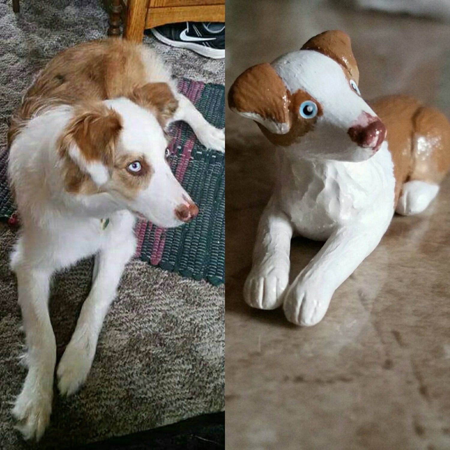 Custom Dog Figurine Polymer Clay Dog Figurine Dog by BeesClayCache