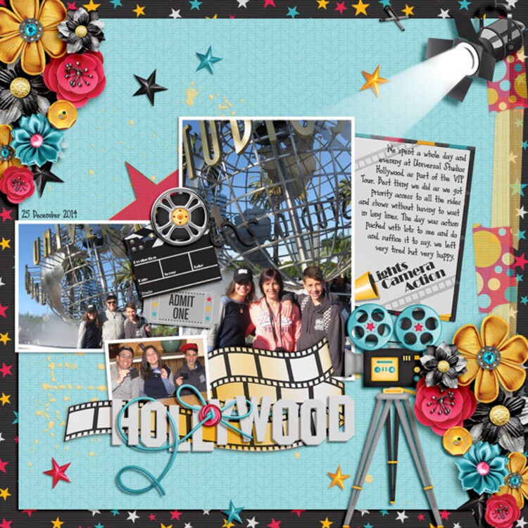 Digital Scrapbooking kit Movie/Hollywood by byJoCeeDesigns on Etsy