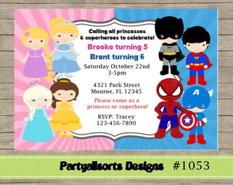 Princess Superhero Invitations 8