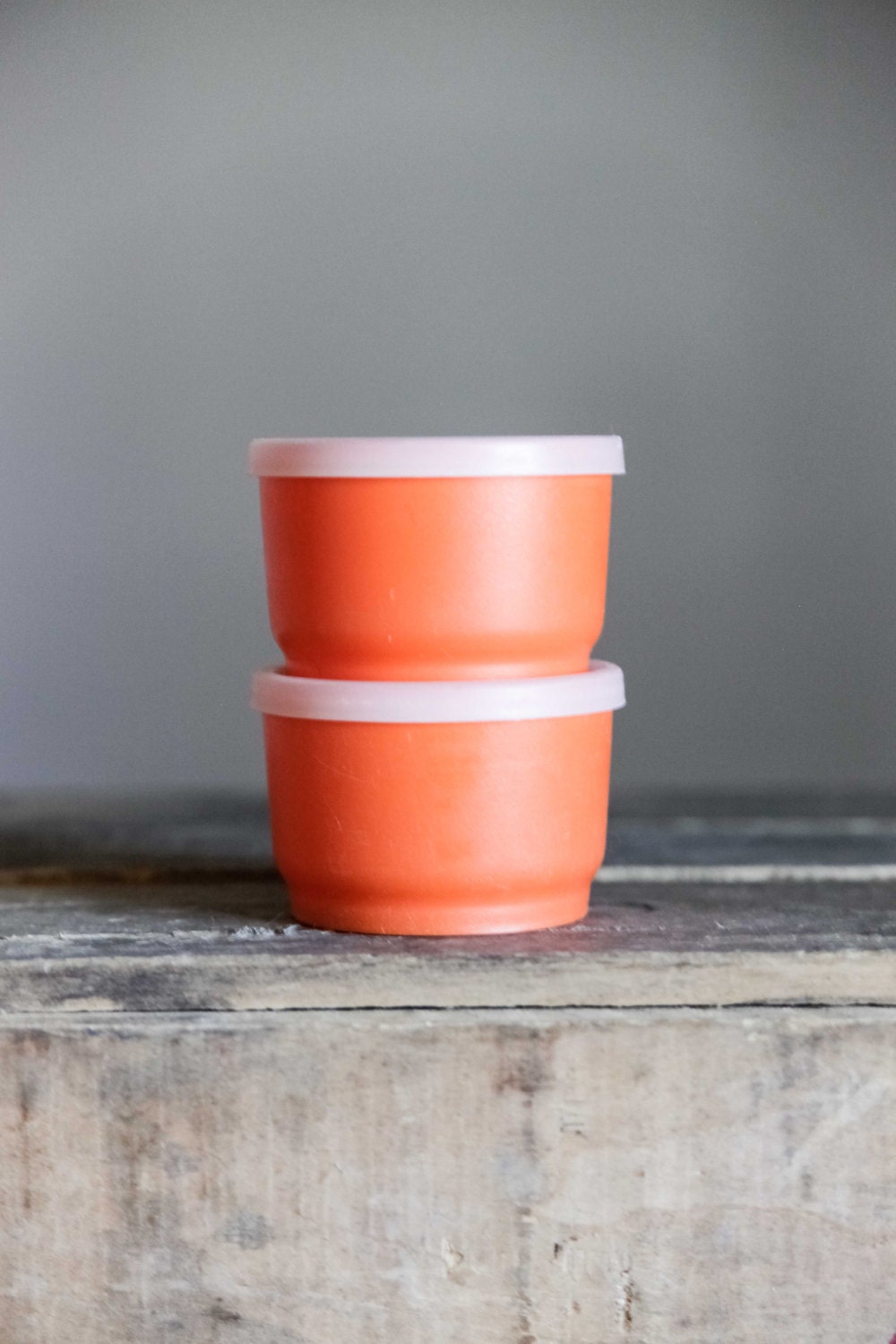 Tupperware Orange Snack Cups Set of 2
