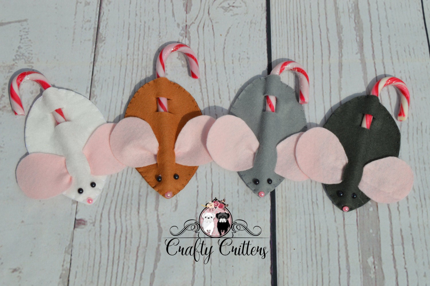 Mice Candy Cane Holder By Craftycrittersshopuk On Etsy