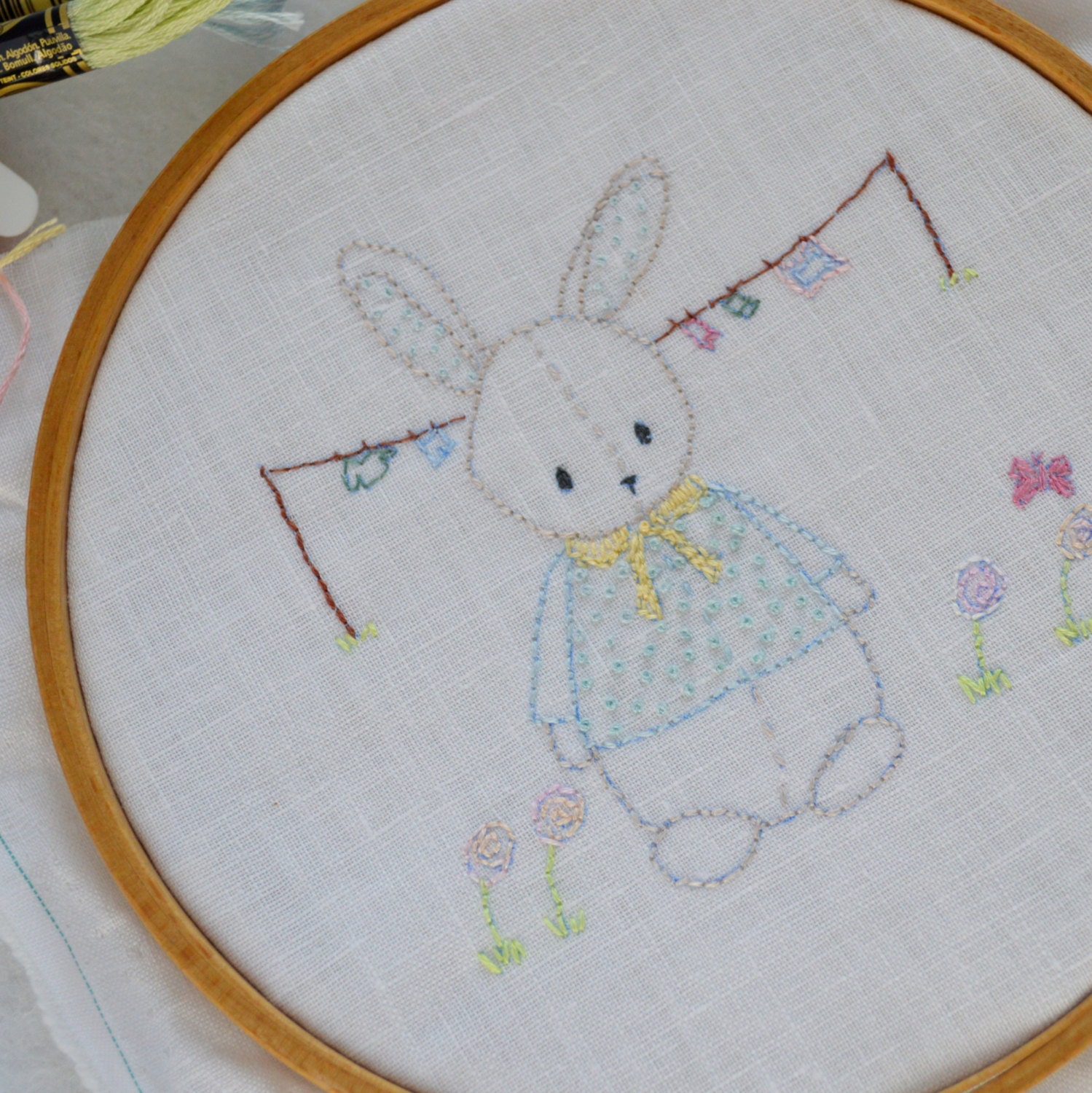 OLLIE'S washing day PDF embroidery pattern