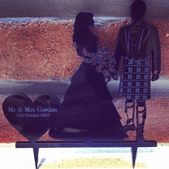 Personalised scottish wedding cake topper Personalised scottish wedding cake topper