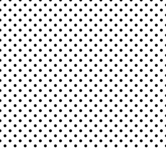Knit Small Black Dots on White Fabric 1/2 yard