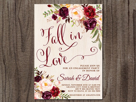 Autumn Engagement Party Invitations 5