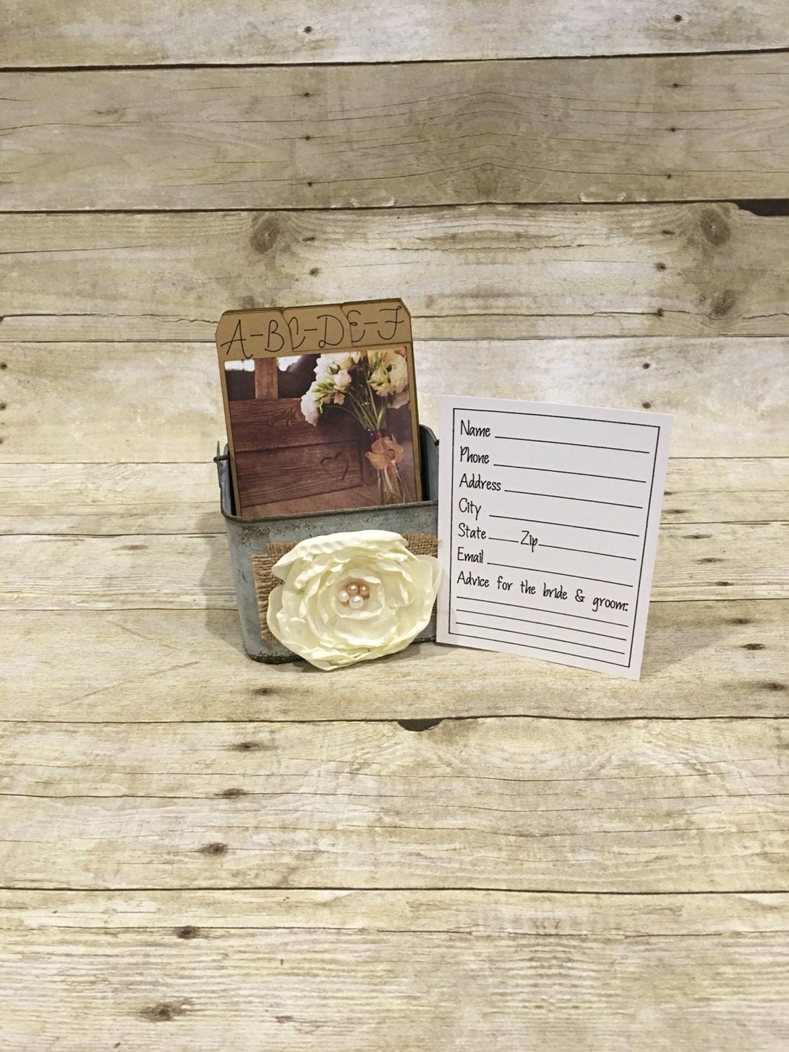 Wedding Guest Book Address Box Address Book Shabby Chic