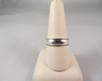 6mm Sterling Silver Millgrain Wedding Band