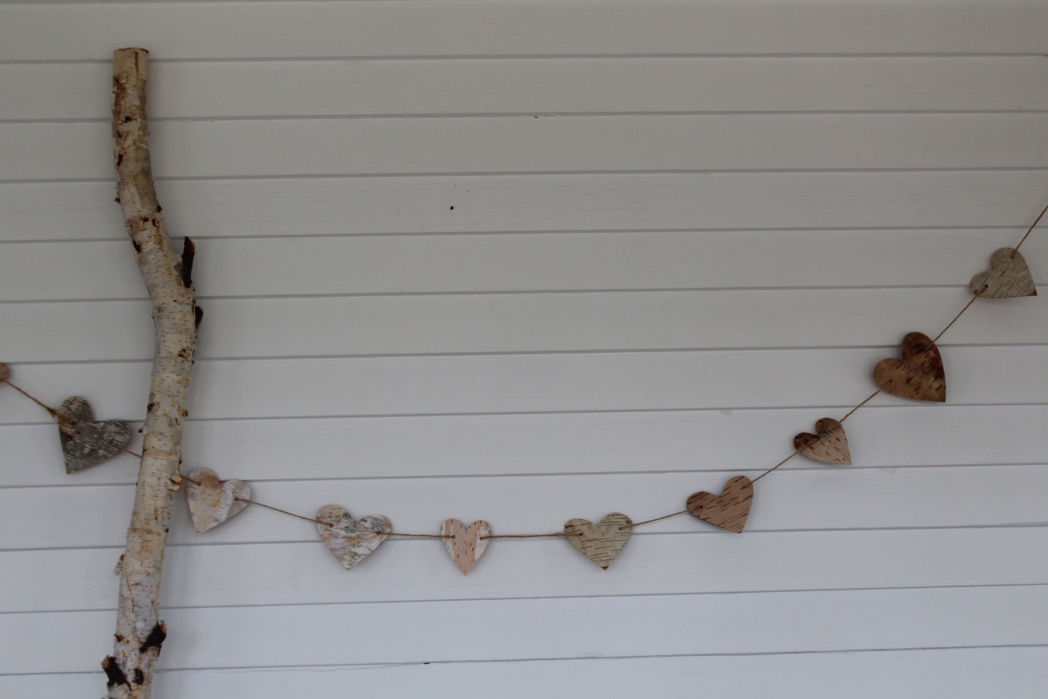 birchbark heart garland birchbark heart garland