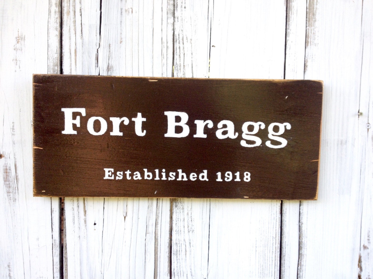 Fort Bragg Army base sign by VetCrafters on Etsy