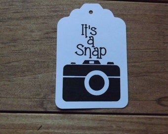 It's snap camera party tags photo tags,party favor tags,camera tags 20 tags per set.