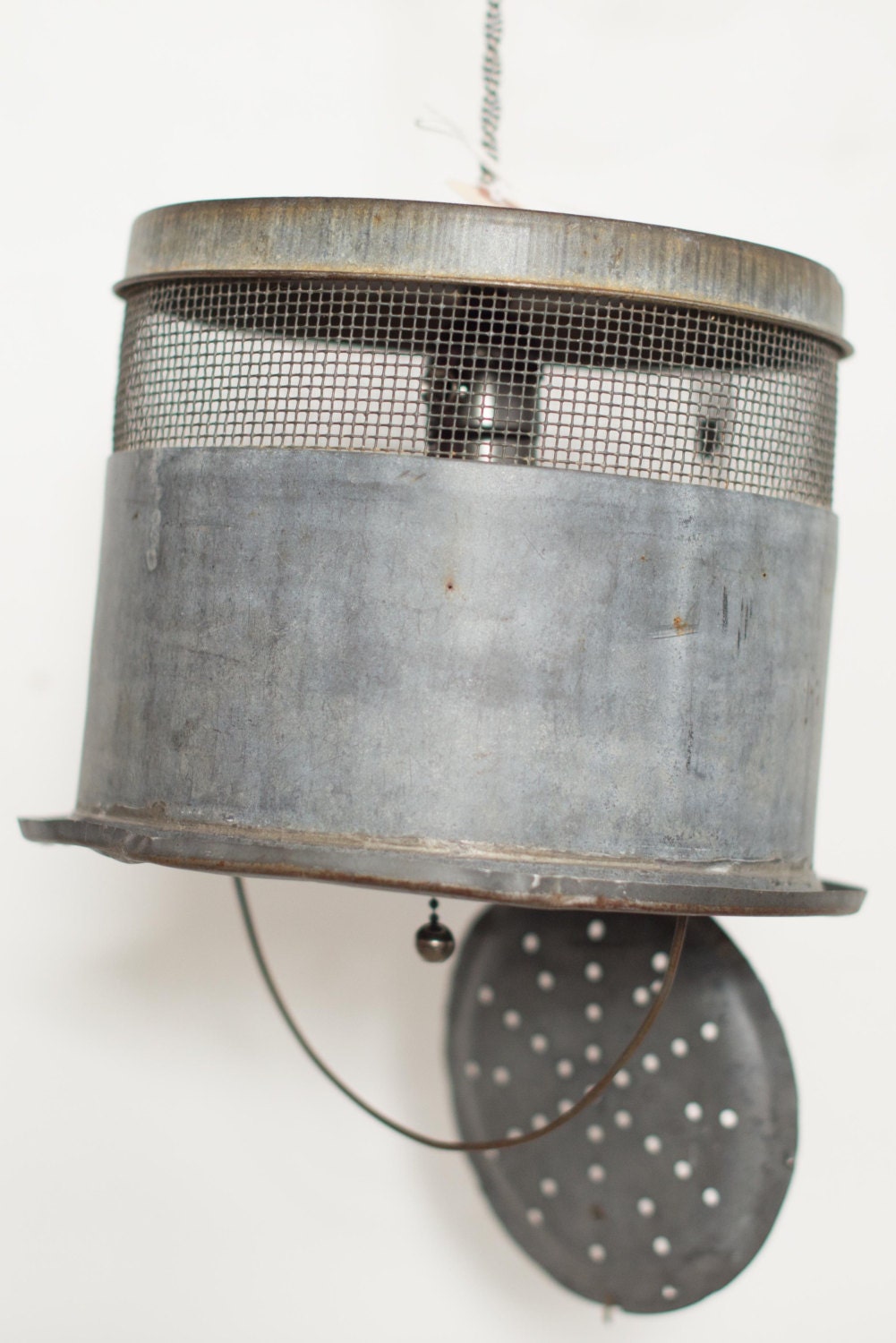 Nautical Vintage Minnow Bucket Light Fixture All New Electric