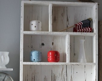 Reclaimed Wood Shelves, Cubby Shelf, Pallet Wood Shelf, Country Cottage Decor, Entryway Shelf,Bathroom Shelf,