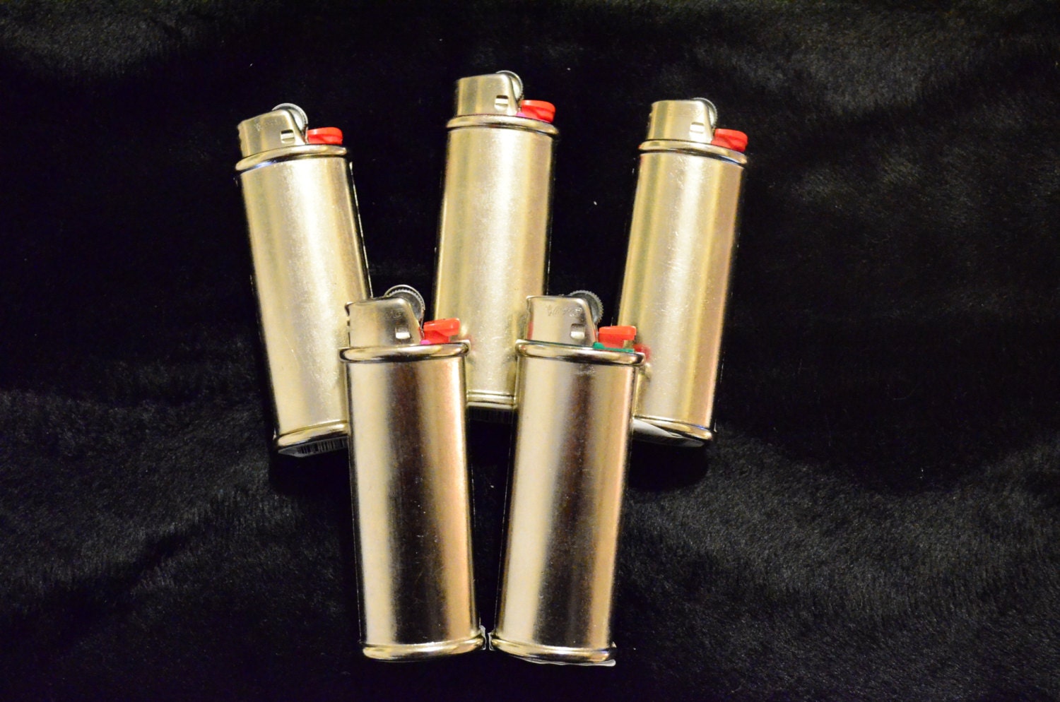 5 pack Five Blank Bic Lighter Case Cover Holder Metal