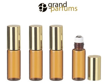24 Mini SALE 5ml empty clear glass roll on bottles by GrandParfums
