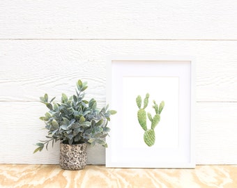 Bunny Ear Cactus Print - cactus painting - cacti - cactus watercolor - southwestern painting - greenery - cacti art - southwest