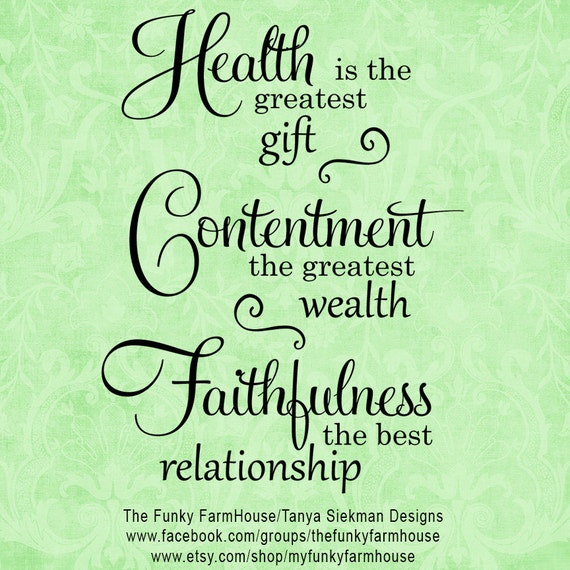 Health is the greatest gift picture