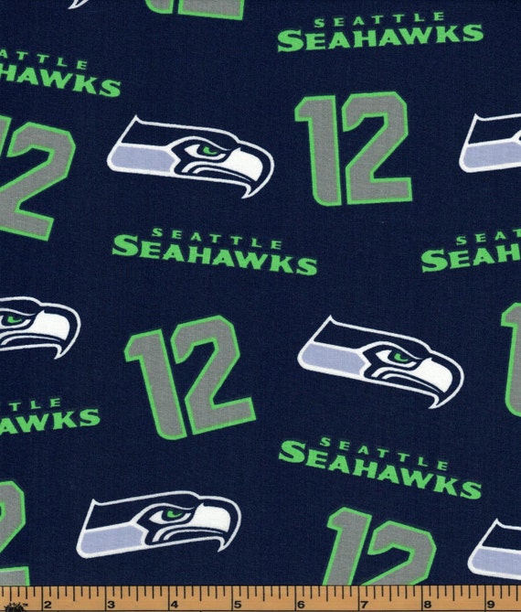 Seattle Seahawks 12th man Fabric NFL 100% Cotton High