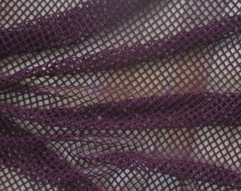 Dark Red stretch Mesh Fabric by the Yard Burgundy Wine Mesh Fish Net 4 Way Stretch Jersey Knit Fabric Clothing Apparel Fashion Mesh Fabric