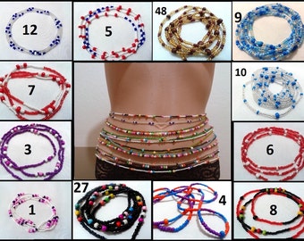 African Waist beads, Body jewelry, Belly bead, Waist chain,Belly chain, Waist chain, Ghana beads, Sexsi, Traditional, ethnic jewelry.