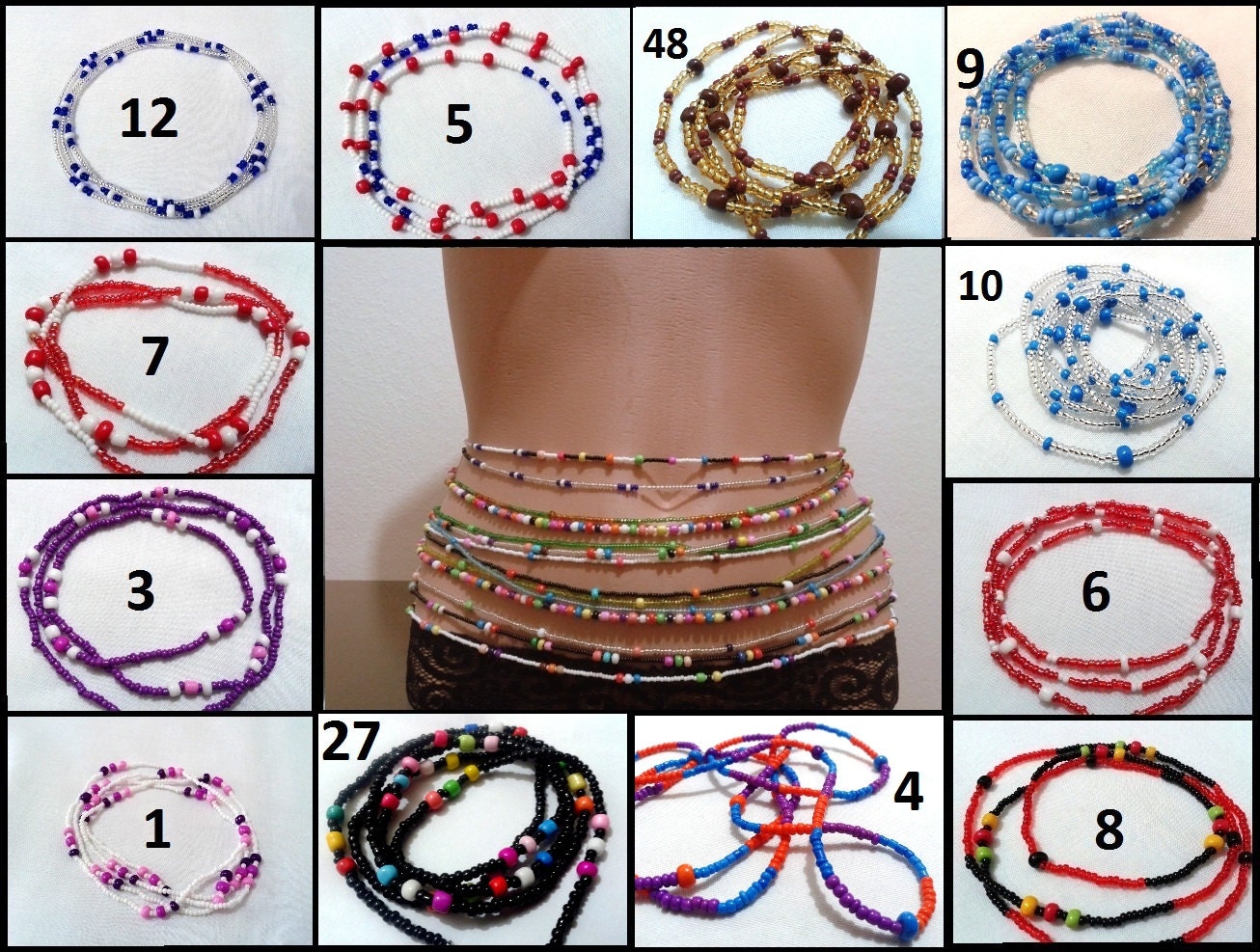 African Waist beads Body jewelry Belly bead Waist