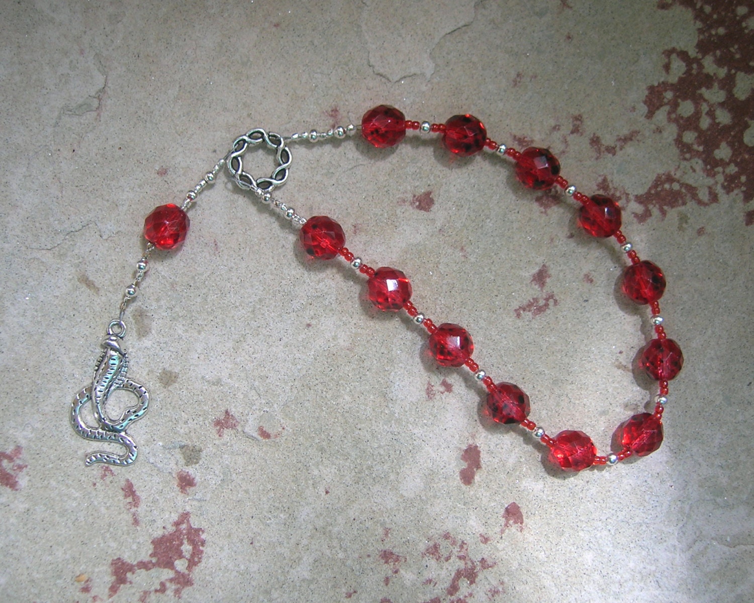 Wadjet Pocket Prayer Beads Egyptian Cobra Goddess Patron and