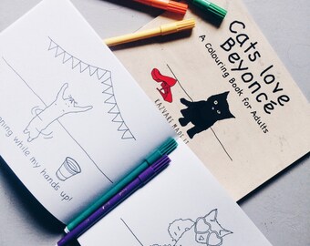 Cats Love Beyoncé Colouring Book for Adults