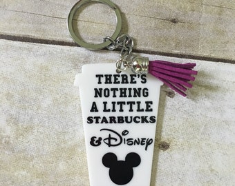 Starbucks and Disney Keychain/key chain/Custom Options available