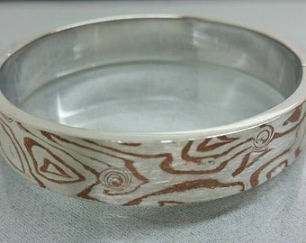 Mokume Gane Silver Wood Grain Pattern Ring By MokumeSmithi On Etsy   Il 340x270.1045128367 B42g 