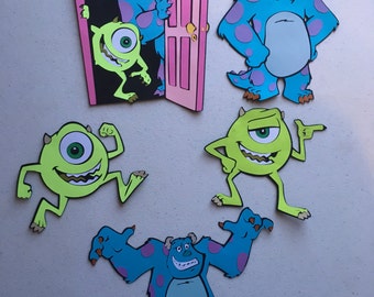 Monsters Inc die cuts Set of 5