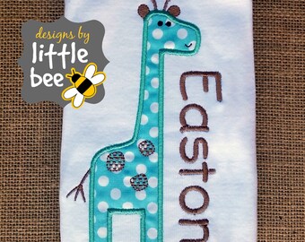 little giraffe adorable baby applique design boy or girl simple applique embroidery design 4x4 AND 5x7 Instant Download