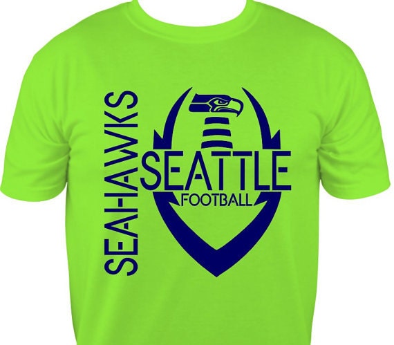 Custom Seattle Seahawks Vinyl T-Shirt