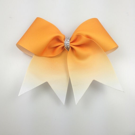 Yellow Gold Ombre Cheer Bow Cheer Bows Yellow Cheer Bows