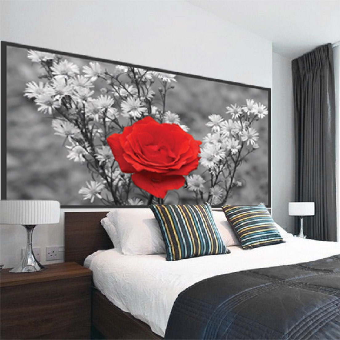 Rose Flower Wall Decals - Stop and Smell Them