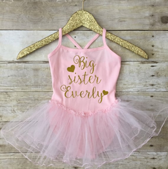 Big Sister leotard tutu dress personalized by ...