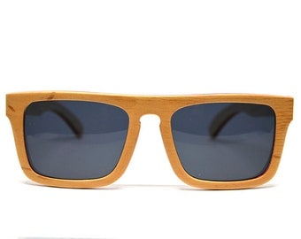 Natural Wood Sunglasses Beige Wood Skateboard Wood Recycled Skateboard Bamboo Sunglasses Eco Friendly Polarized Sunglasses Wooden Glasses