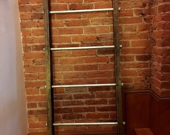 5ft x 25 inches Industrial / Rustic Blanket Ladder -Handcrafted in the USA...Please specify which color.