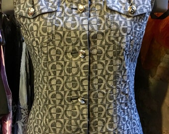1990' Etienne Aigner monogram vest, top. Size S/M.