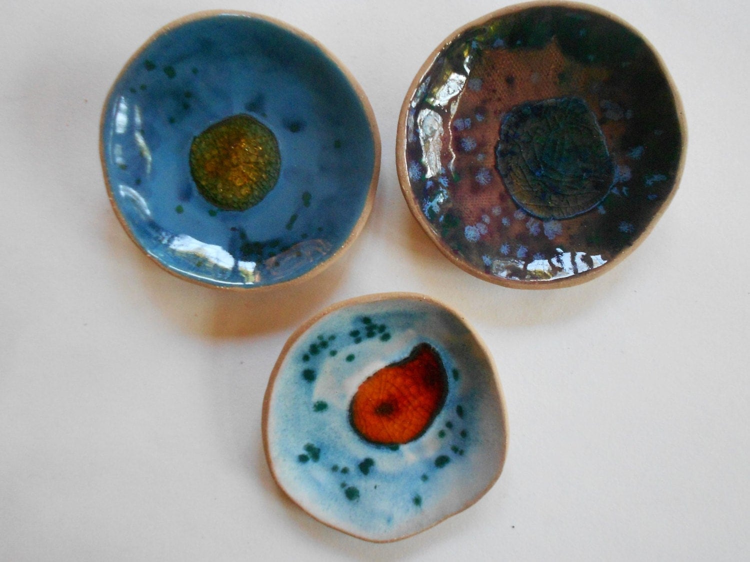Small ceramic wall hanging bowls modern pottery wall art