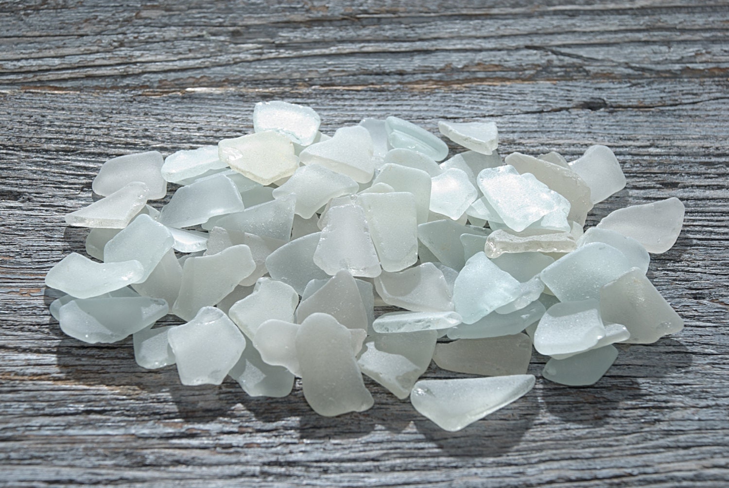 White beach glass Small white sea glass Craft supplies Sea
