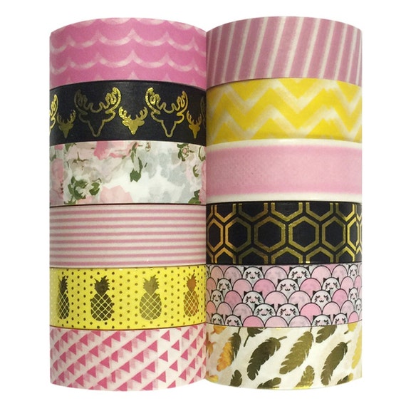 Items Similar To Washi Tape Set 12pk Pretty Pink Washi Tapes