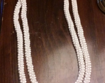 CLEARANCE was 17 now 7. 80s Faux Pearl Necklace