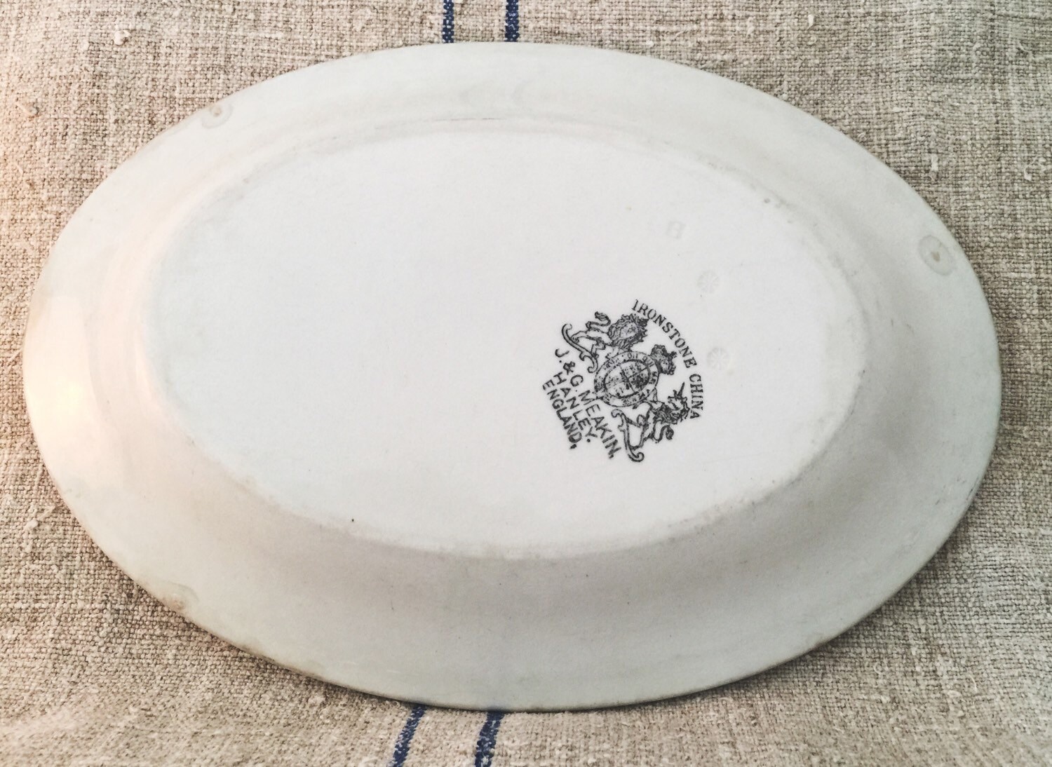 Antique Ironstone oval platter