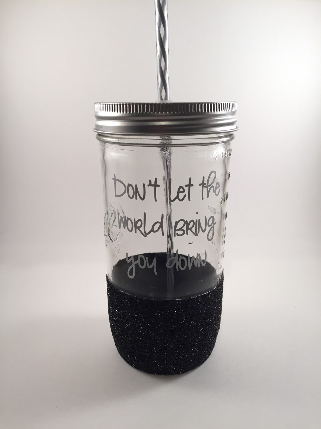 Custom Quote Glitter Tumbler Quote Tumbler by BurrowsLane