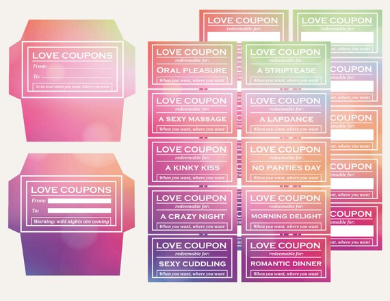 Blank naughty love coupons
