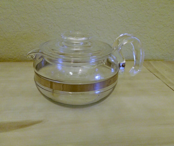 Pyrex 8446 6 Cup Flameware Glass Teapot Tea