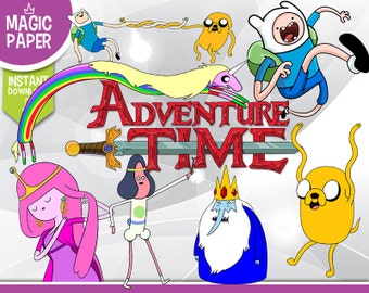 Adventure Time Clipart - Digital 300 DPI PNG Images, Photos, Scrapbook, Digital, Cliparts - Instant Download