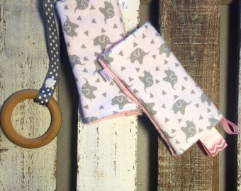 Baby Grey Elephant Tula & Ergo Teething Pads