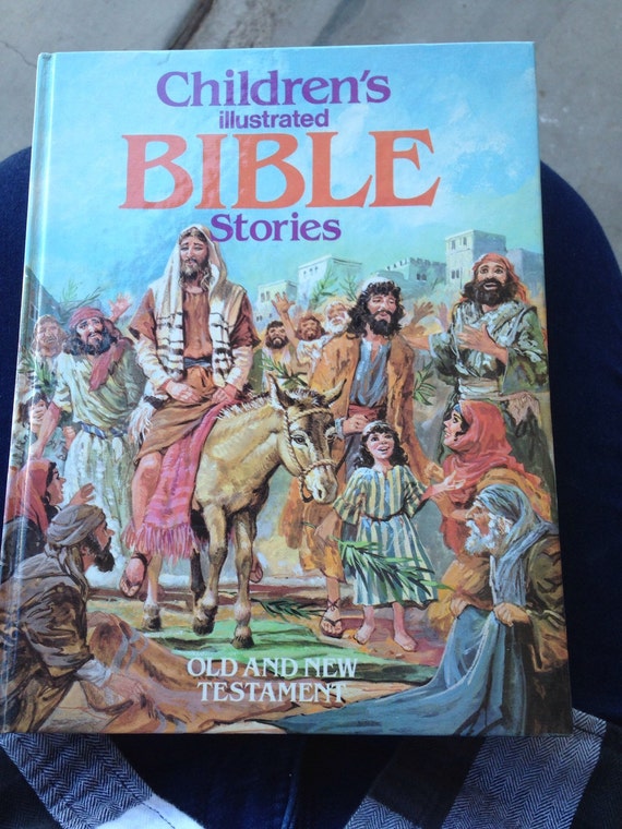 Vintage Children's Illustrated Bible Stories Book Old and